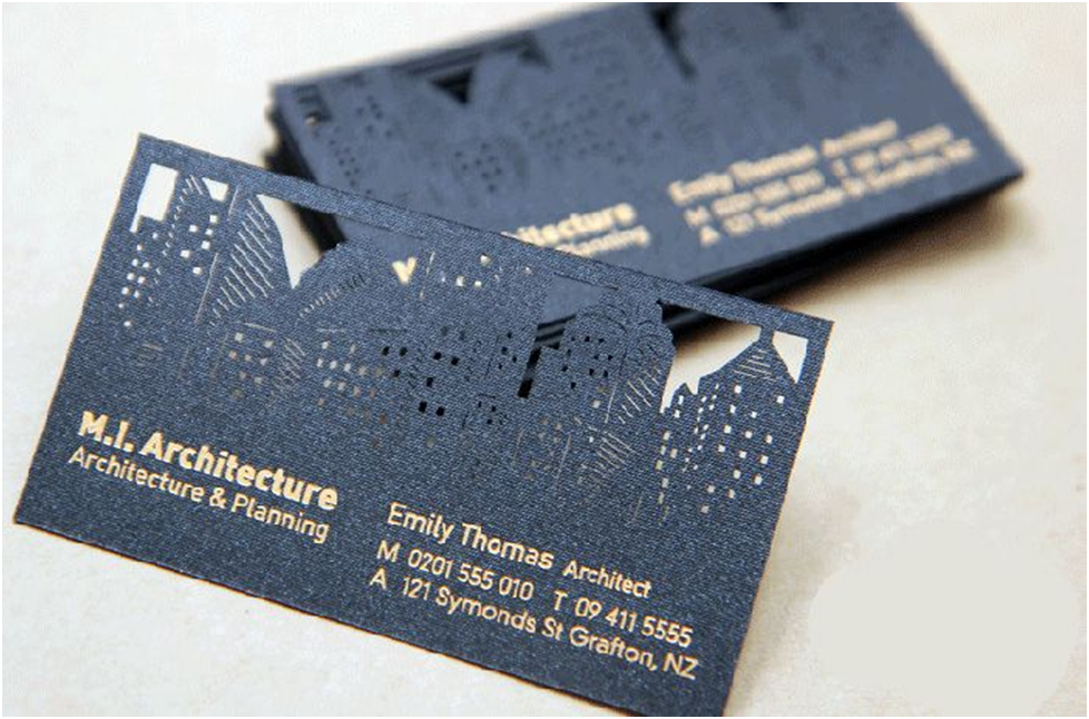 визитки с лазерной резкой