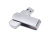 USB-флешка металлическая поворотная на 512 Mb, глянец